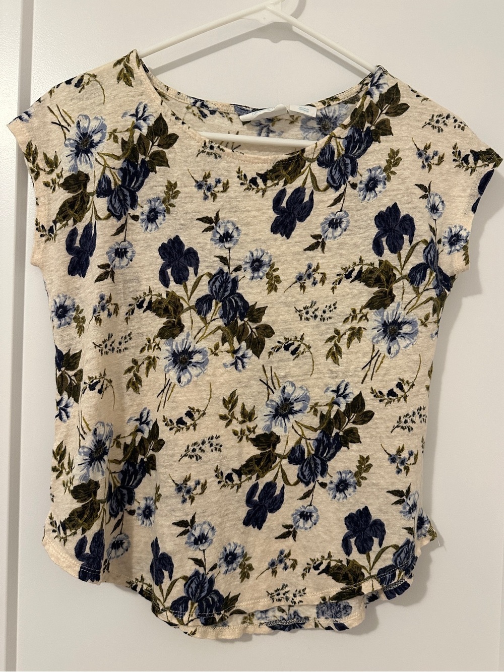 Cynthia Rowley Floral Linen T- Shirt Size Small Women’s